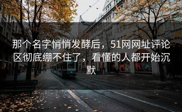 那个名字悄悄发酵后，51网网址评论区彻底绷不住了，看懂的人都开始沉默